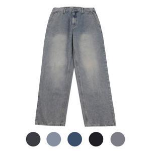 [모로엠] 남성 사계절 뒷밴딩 세미와이드 데님 SQ-JEA-3003