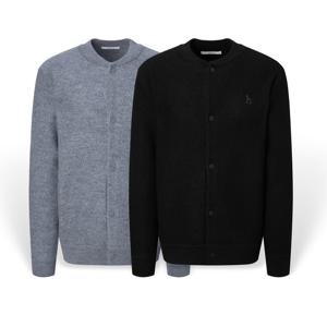 [헤지스][25FW][2컬러 택1] 남성 울 부클 스타디움 가디건 HZSW5D333