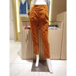 [파리게이츠]521E4PT303_OR-여성 코듀로이 사이드 탭 팬츠   부클 파우치-(25년겨울)