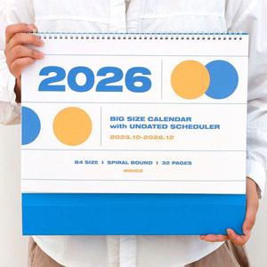 2026 기본 대형 B4 탁상 달력 만년형 스케줄러 데스크 캘린더