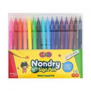 동아 토루 논드라이 향기싸인펜 16색 (1개)