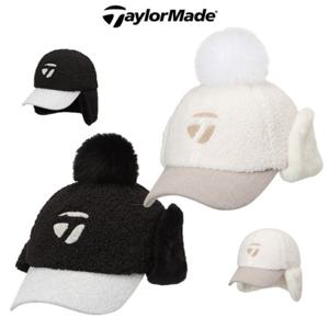 테일러메이드 어패럴 골프 웨어 25 F W TWHCO8621 999 여성 겨울 폼폼 방한야구모 방울 털 모자