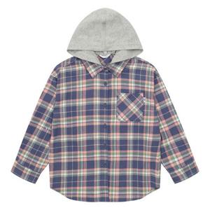 [에꼴리에]MARIO여아 후드 탈착 체크 셔츠 21D5381_VI