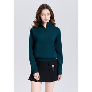 [챌린저]여성 어딕티드 백프린트 하프집업 긴팔 티셔츠 다크그린