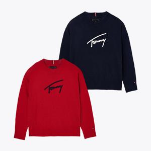 [공식][타미힐피거] 바시티 그래픽 스웨터 2종 택1 (T42F7WWO150BT1)