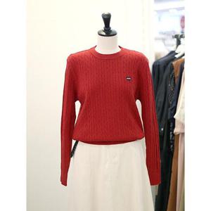 메종블랑쉬 세이브존03 르피타 하트 자수 꽈배기 라운드 니트 AGL254BSWA51A