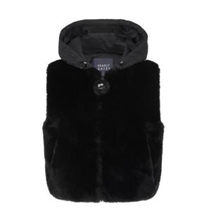 여성구스다운 블록 퍼 후드 베스트 521E4JV301BK