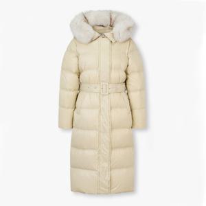 [보브]디태처블 폭스퍼 트림 롱 다운 점퍼 7155417006