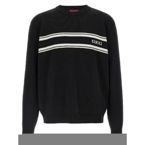 25FW 구찌 블랙 실크 blend 스웨터 834313XKEZK1070