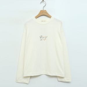 샵앤) 국산 여성 라운드넥 트윈스캣 나염 면100 티셔츠 FJ-WSH-5052-아이보리