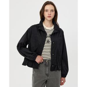 질스튜어트 뉴욕 여성 25FW 시즌오프 일본 수입소재 블랙 포켓 코튼혼방 셔링 스트링 점퍼 JSJU5D120BK