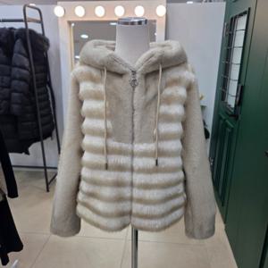 [멜로디가든]밍크후드점퍼  M25WBJ107