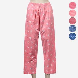 여성 캐릭터 면 60수 9부 파자마 홈웨어 긴 잠옷 바지