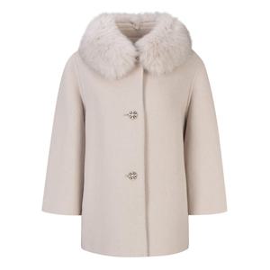 [베스띠벨리]폭스 퍼 와이드 슬리브 코트 BJHRY2657 H