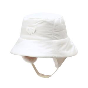 [헤지스골프]아이보리 남여공용 패딩 귀달이 버킷 햇(HUHE5F704IV)