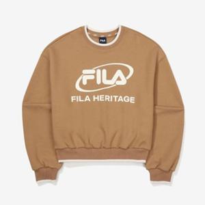 휠라 여성 빅로고 면혼방 맨투맨 FS2POF3156F_CAL