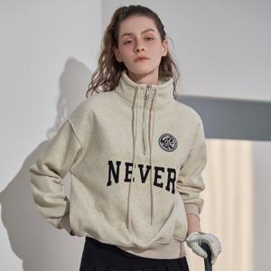 [르니앤맥코이골프] 여성 르니 와펜 레터링 하이넥 긴팔 티셔츠 FN02TS701WL