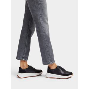 [핏플랍][삼성물산공식][F모드] 여성 레더/스웨이드 플랫폼 스니커즈  블랙 (FT59K2N185)