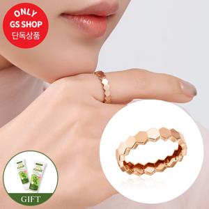 [GS단독상품] [비앤비골드] 14K 루미 블룸 허니비 올밴드 반지 LOR42149