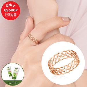 [GS단독상품] [비앤비골드] 14K 플레어 아치 펀칭 패턴 올밴드 반지 LOR42141