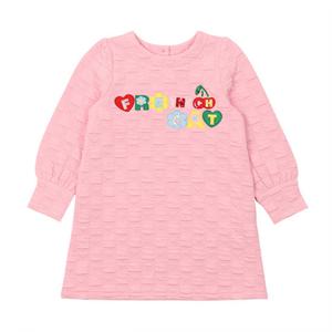 프렌치캣8 핑크 자갸드 포인트 원피스 (Q35DAO110P1)