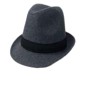 남자 겨울페도라 남성 모직페도라 페도라 블랙 그레이