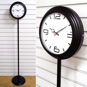 GB6074 무소음 메탈 모던 스탠드시계 진밤색 제조한국 벽시계 무소음시계 플로어시계 메탈시계