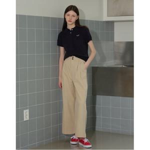 [비엔엑스]심플 투버튼 핀턱 코튼 팬츠 (BX1PT004L0)