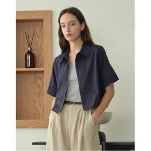 [보니스팍스]스탠다드 카라 크롭 반팔 자켓 (XP2JK007L0)