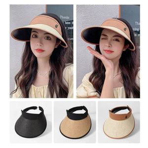 블랙코팅 햇빛차단 여자 썬캡 패션 썬바이저 모자