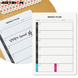 아트사인 A4 주간플랜 메모보드8852 세로형/메모패드/화이트보드/미니보드/A5메모보드