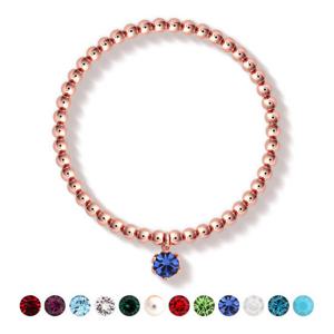 [CRICRI]14Kgp 탄생석 로즈골드 4mm볼 팔찌 12종 택1