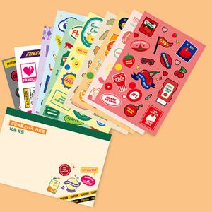 리훈 레트로 리무버블 스티커 10종세트 다꾸 스꾸 폴꾸