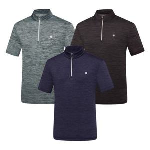 비티알 BTR 남성 골프웨어 여름 반팔 집업 티셔츠