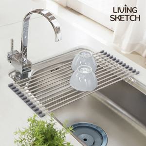 [리빙스케치] 퀸스 싱크롤 매트 개수대 거치 싱크대 선반 물빠짐 식기 건조 국내제작