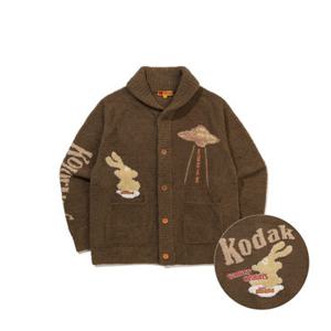 [코닥어패럴] 씨네라운지 소프트 자카드 가디건 BROWN