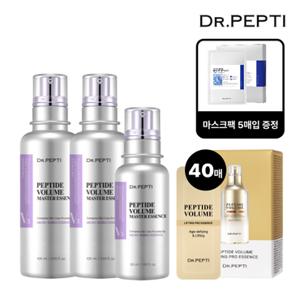 닥터펩티 펩타이드 볼륨마스터에센스 105ml*2+50ml+(증정)리프팅 프로 파우치 40매+마스크팩 5매입
