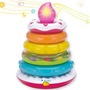 유아장난감 장난감 윈펀 반짝반짝 케이크 링 쌓기