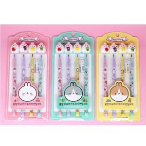 (팝콘) 몰랑이 피규어 카트리지 연필세트 랜덤 1개