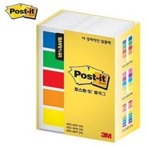 쓰리엠책갈피 3M 포스트잇 플래그 683 5KP+5KN+9KP 알뜰팩