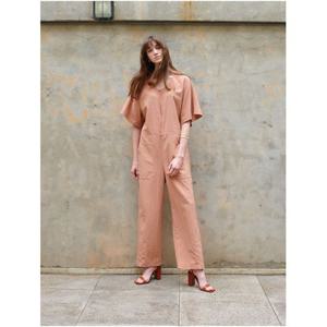 [비지트인뉴욕]브이넥 하프 슬리브 점프수트(VY5OV31)