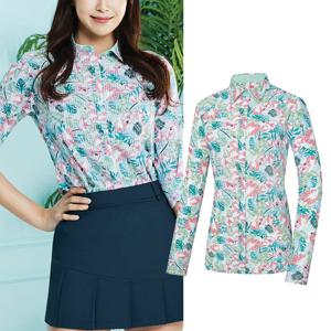 비티알 여성 봄 플라워 패턴 심플 셔츠 란타나(여) BTH5818W