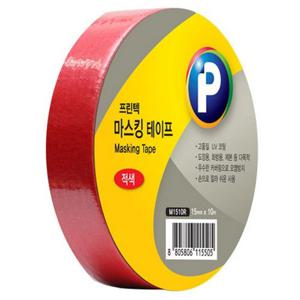 프린텍 M1510R 마스킹테이프 - 빨강 (15 x 10)
