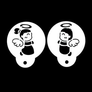 쿠키데코레이션 베이킹 스텐실도안 아기천사커플
