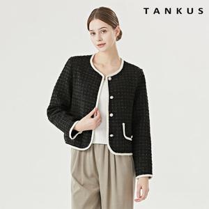 [탱커스]페미닌 라인 페이크 포켓 트위드 자켓 (TW1JK002L0)