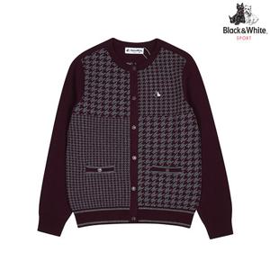 [블랙앤화이트] 여성 변형 하운드투스 가디건 2804LXKR_WINE
