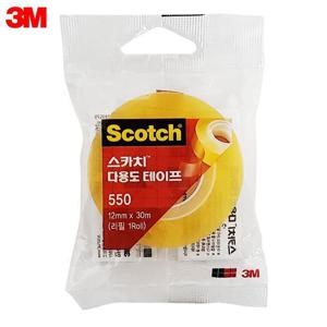 3M 스카치 다용도 테이프(리필1롤 12mmX30m) 투명 550