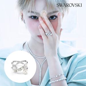 [스와로브스키/본사정품] Matrix 로듐 크리스털 펄 반지 5714377_5705612