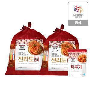 종가 전라도식 포기김치 10.4kg (5.2kg*2ea)+깍두기 500g