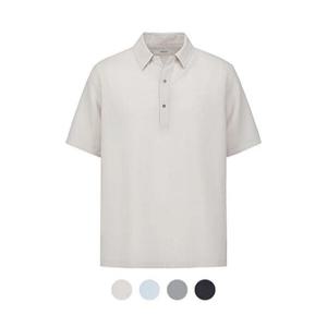 [앤드지][앤드지] 오픈카라 세미오버핏 반팔 셔츠_BZD2WC1152